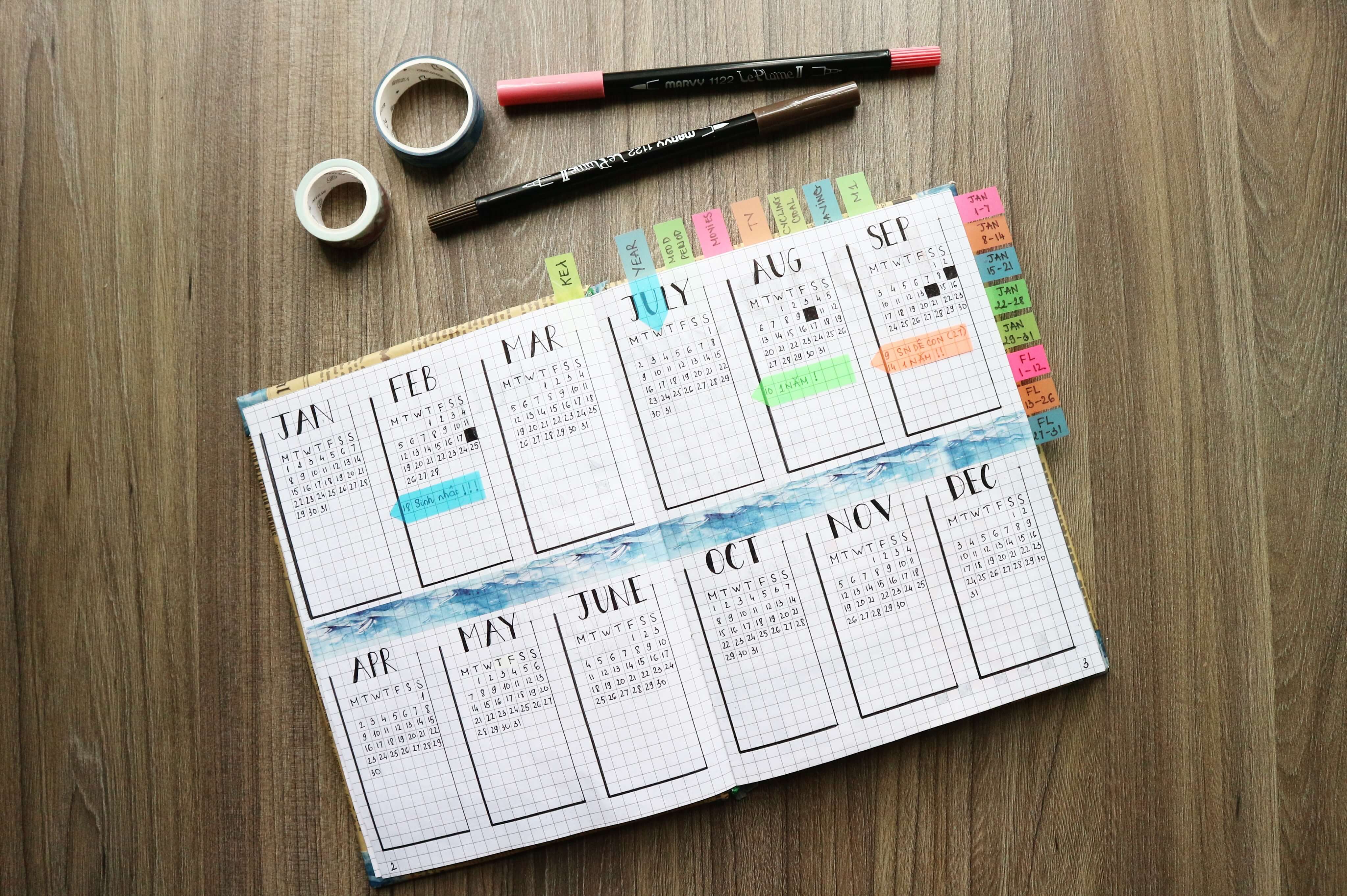 bullet journal tendance avec fiducial office store lyon3